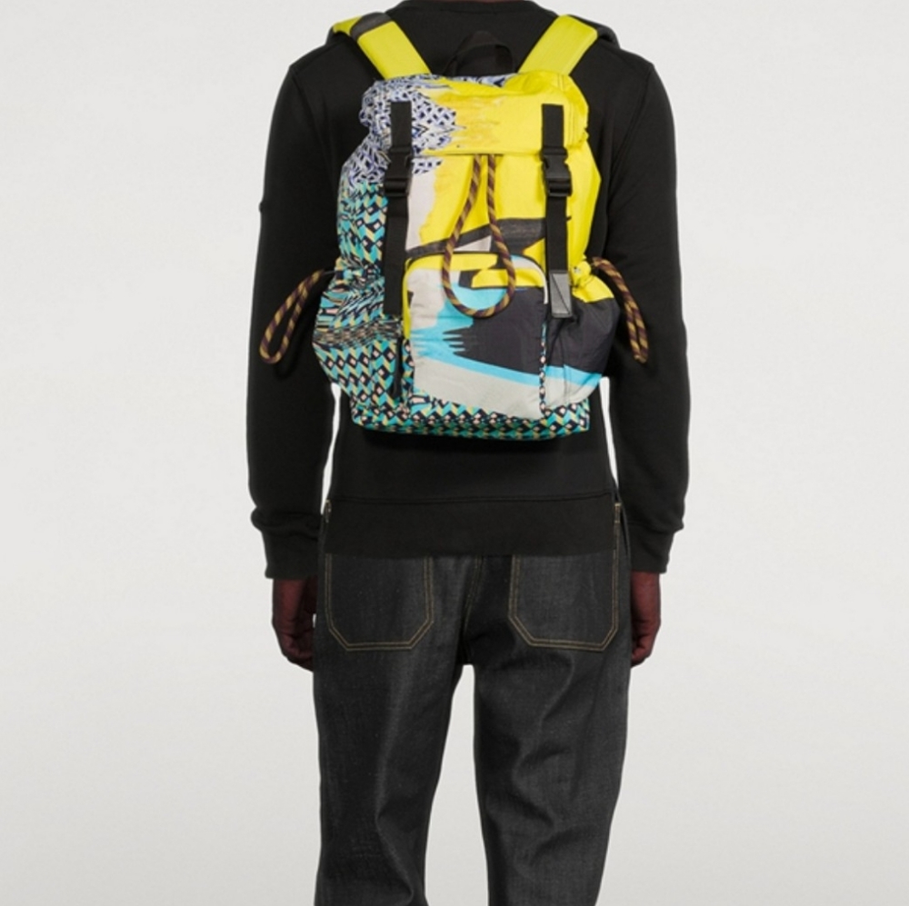 DRIES VAN NOTEN Multi Color Nylon Print Backpack - UNISEX